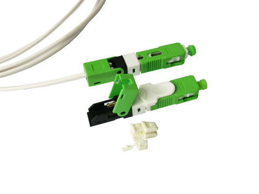 ซื้อ ESC250D SC APC Field Fast Assembly Mechanical Connector FTTH สำหรับวางสายเคเบิล 2 * 3 มม. สีเขียว การผลิตออนไลน์