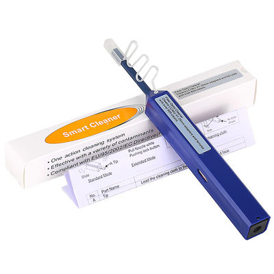 ซื้อ ไฟเบอร์ออปติก FTTH One Click LC MU Connector 1.25mm Cleaner Cleaning Pen Type Blue CE ROHS การผลิตออนไลน์