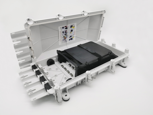 ซื้อ 4 พอร์ต 256 Core Optical Splice Enclosure พลาสติกติดผนังกลางแจ้งสีเทา การผลิตออนไลน์