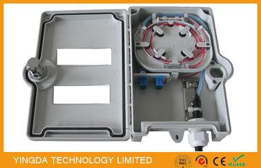 ซื้อ กล่องวางสายไฟเบอร์ออฟติคัลแบบ FTTX 2/4 ติดผนังพร้อมวัสดุ PC / ABS การผลิตออนไลน์