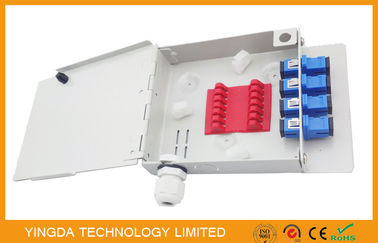 ซื้อ เปลือกไฟเบอร์ออปติกสีขาวขนาดเล็กติดผนังด้วย FC, SC, ST, LC Adapters การผลิตออนไลน์
