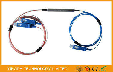 ซื้อ 1 x 2 Pon Fiber Optic Plc Splitter Coupler, Fused Fbt Coupler 1310nm 1550nm หน้าต่างคู่ 50% / 50% การผลิตออนไลน์