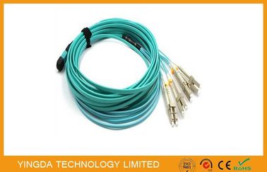 ซื้อ MPO-8 LC 3 สายเคเบิล MTP MPO สายแพทช์พร้อมเครื่องรับสัญญาณออพติคอล QSFP + SR4 การผลิตออนไลน์