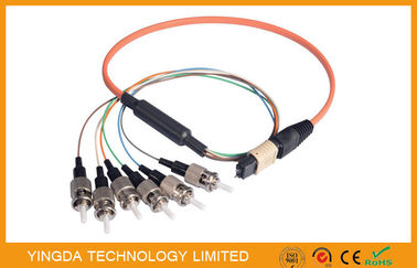 ซื้อ รอบ 8 ไฟเบอร์ MPO / ST พัดลม - Out รถบรรทุกสาย Om2, MTP ตัวเชื่อมต่อชายจัมเปอร์ 900um การผลิตออนไลน์