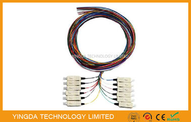 ซื้อ 850 และ 1300nm ไฟเบอร์ออปติก Pigtail SC MM 50 / 125um 12 เส้นใย Pigtail LSZH Multimode 3M การผลิตออนไลน์
