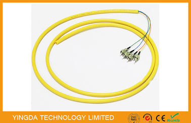 ซื้อ ODF ม้วนผมไฟเบอร์ออปติก 4 แกน LSZH 0.9 มิลลิเมตรสีเหลือง Pigtail โหมดเดี่ยว การผลิตออนไลน์