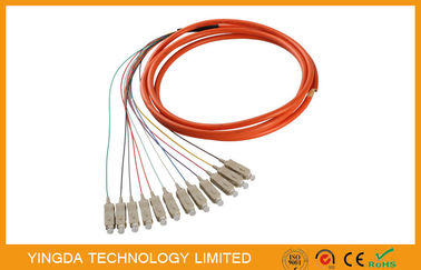 ซื้อ Multimode MM SC / PC ไฟเบอร์ออปติกแบบขดลวด Pigtail Simplex Bundle Fanout 850nm การผลิตออนไลน์