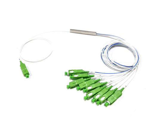 ซื้อ 70/30 เครื่องแบ่ง PLC สายไฟเบอร์ออปติกที่ไม่สมดุล สายเดียว SC APC G657A1 เครื่องแบ่ง PLC 1x9 การผลิตออนไลน์