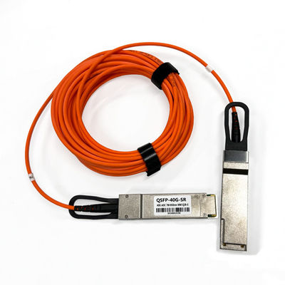 40Gbps QSFP+ AOC แอคทีฟ ออฟติก คาเบล มัลติโมด OM2 1m 3m 5m 7m SFP Cable สําหรับระยะทางสั้น