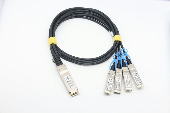 100G QSFP28 ถึง 4x25G SFP28 DAC คาเบล Twinax สายต่อตรง วัสดุทองแดงที่เข้ากันได้กับ Cisco