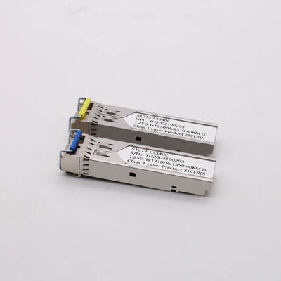โมดูล Sfp 1.25G 40km T1550 R1310 Sfp Transceiver Epon Sfp Optical Module ไฟเบอร์โหมดเดี่ยว Sc Network Fttx Solution