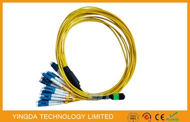 24Cores Multi Fiber Bundle MTP MPO Cable MPO LC Fan Out Patch Cord 2 มิลลิเมตร
